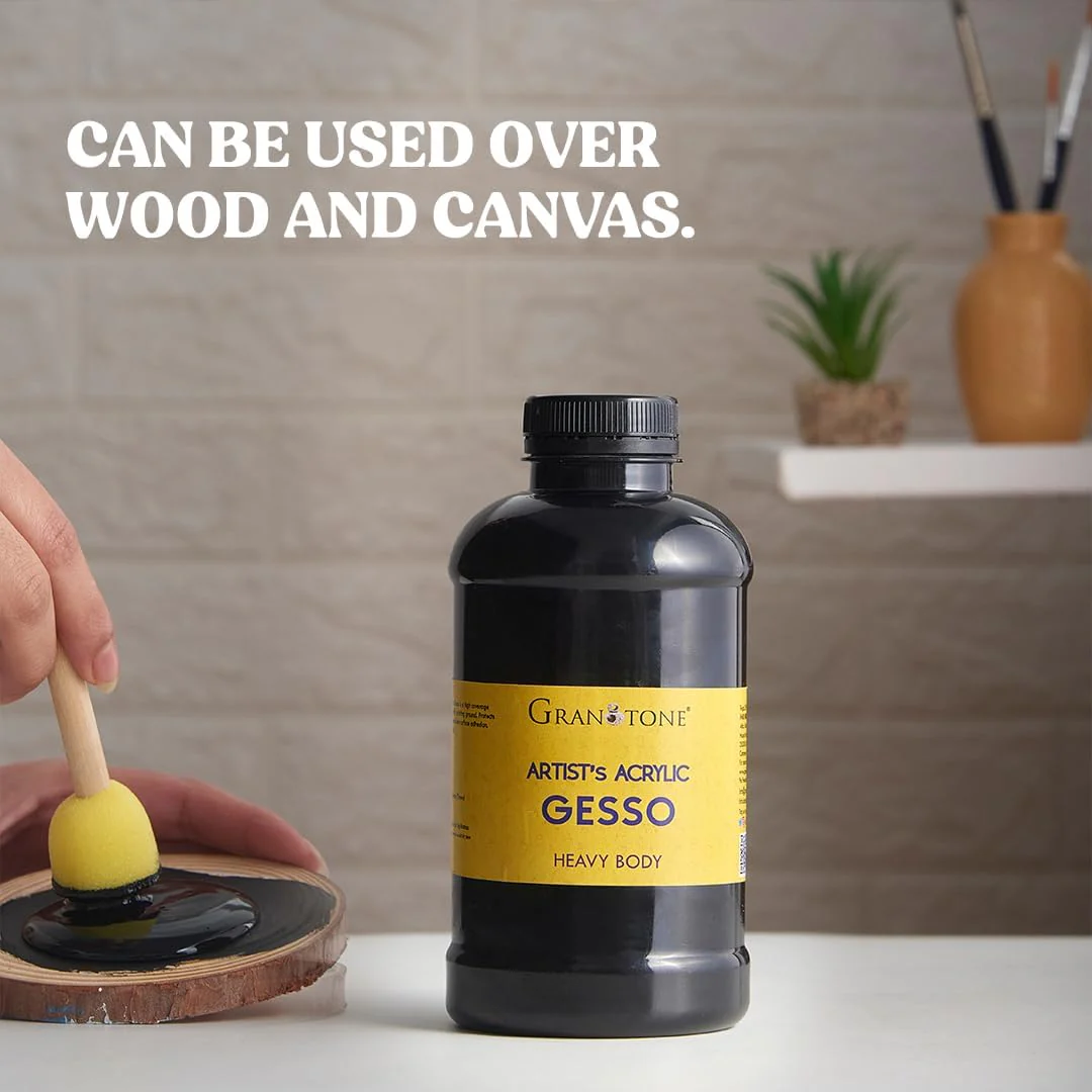 Acrylic Gesso (Black) Water Base Non-Toxic Universal Gesso Primer to Apply as an Undercoat Before Painting for Extra Coverage - Image 8
