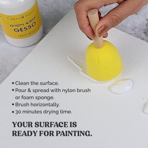 Acrylic Gesso (White) Water Base Non-Toxic Universal Gesso Primer to Apply as an Undercoat Before Painting for Extra Coverage - Image 6
