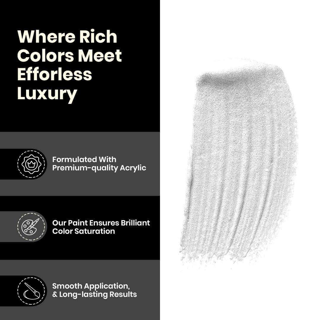 Acrylic Venezia Metallic - 50 ml (Silver) - Image 4