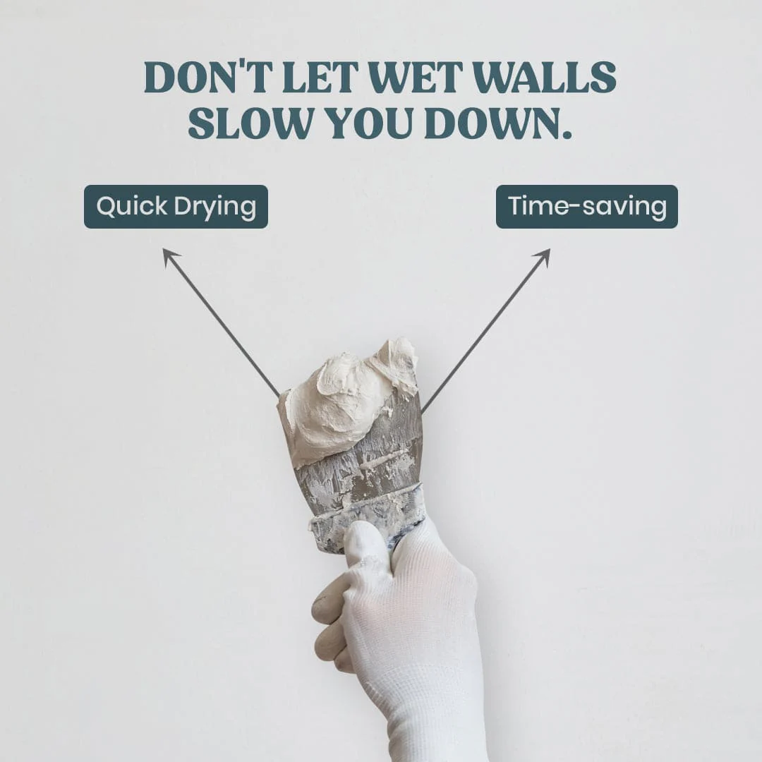 GRANOTONE Acrylic Wall Putty - Smooth Finish & Easy to Apply, Durable Filler for Interior Walls, Crack Resistant, White - Image 6