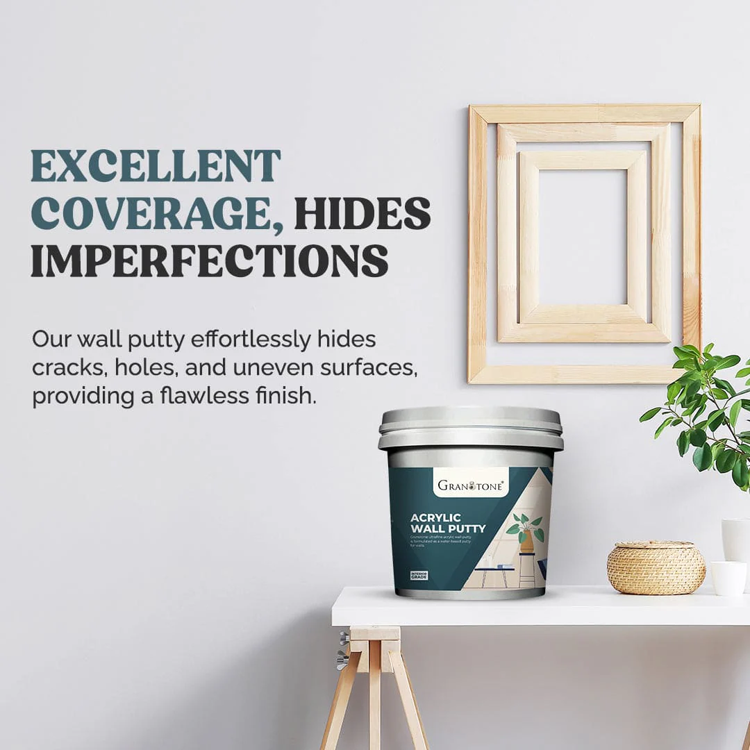 GRANOTONE Acrylic Wall Putty - Smooth Finish & Easy to Apply, Durable Filler for Interior Walls, Crack Resistant, White - Image 7