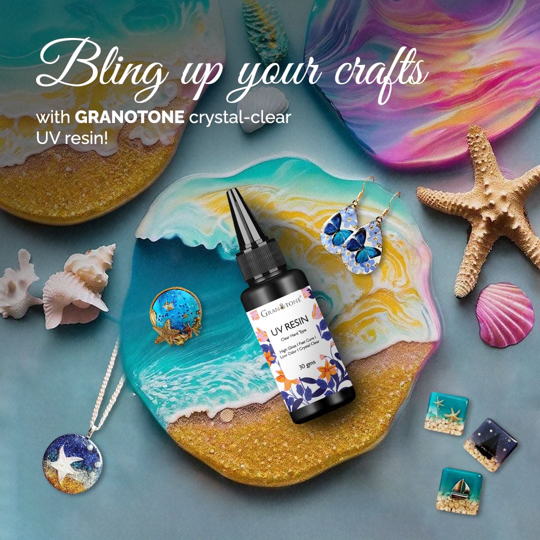 Granotone - Clear UV Resin Hard | High Gloss UV Resin Kit | Fast Curing Solar Activated Glue | Transparent, Low Viscosity | Bubble-Free | Non-Yellowing 20 GMS - Image 2
