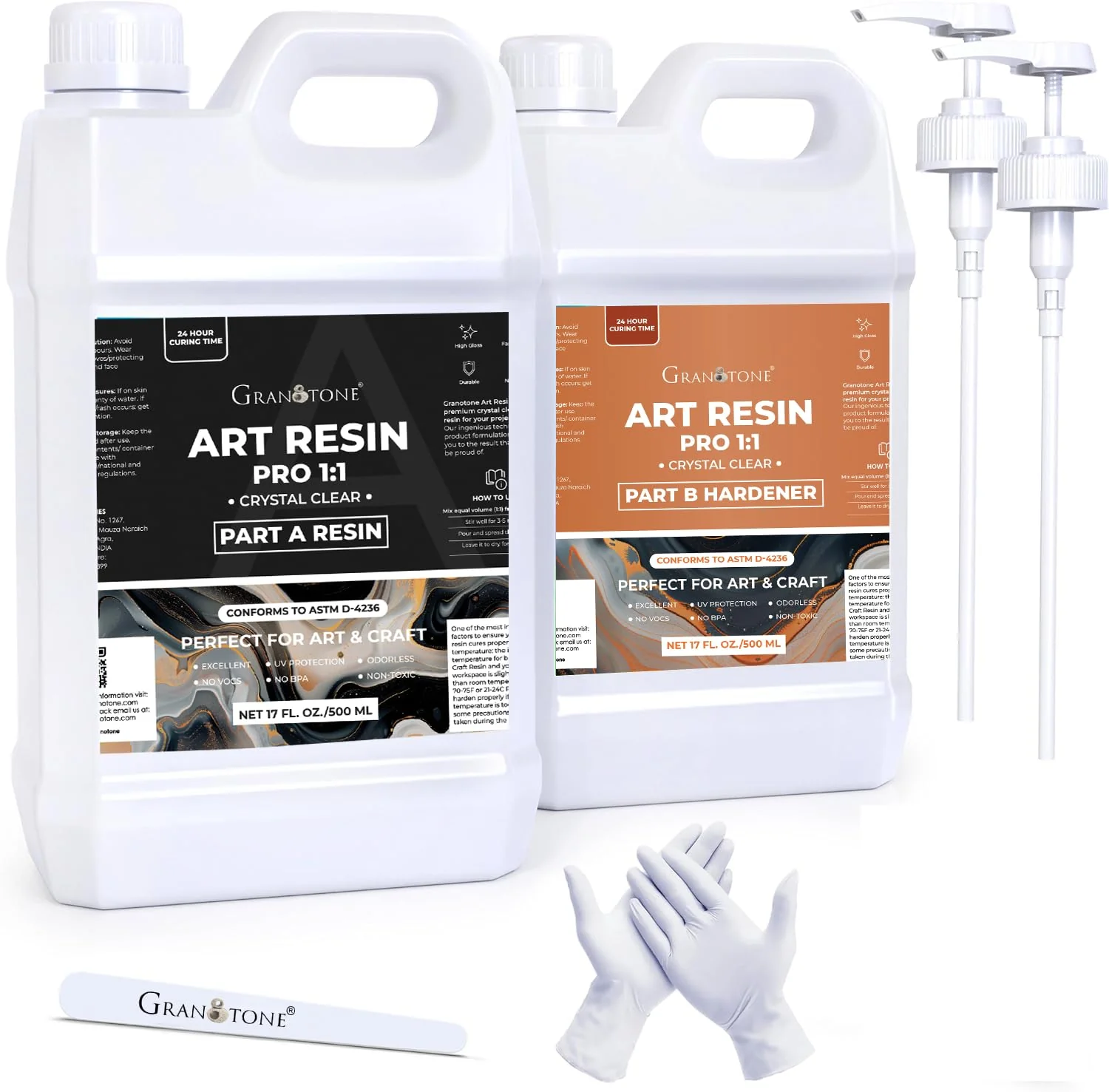 GRANOTONE Crystal Clear Epoxy Resin Art Kit - Image 8