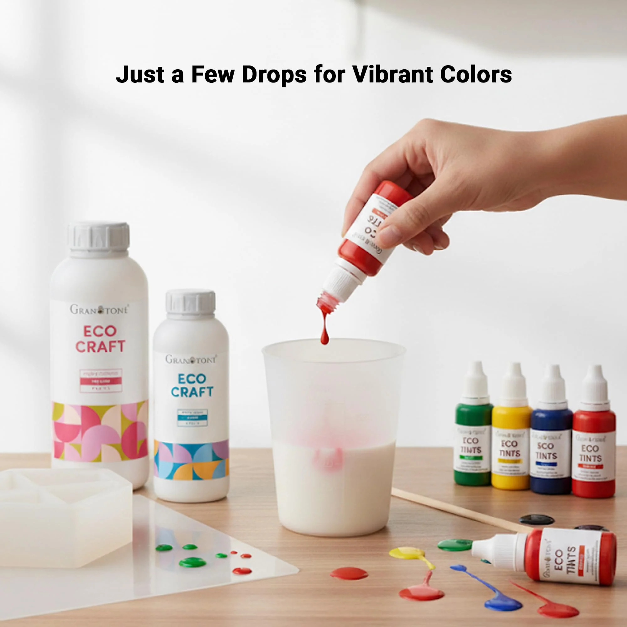 GRANOTONE ECO TINTS – Pack of 6 Colors (25g Each) | Water-Based Pigment Dispersions for Resin, Epoxy, Concrete & Crafts - Image 3