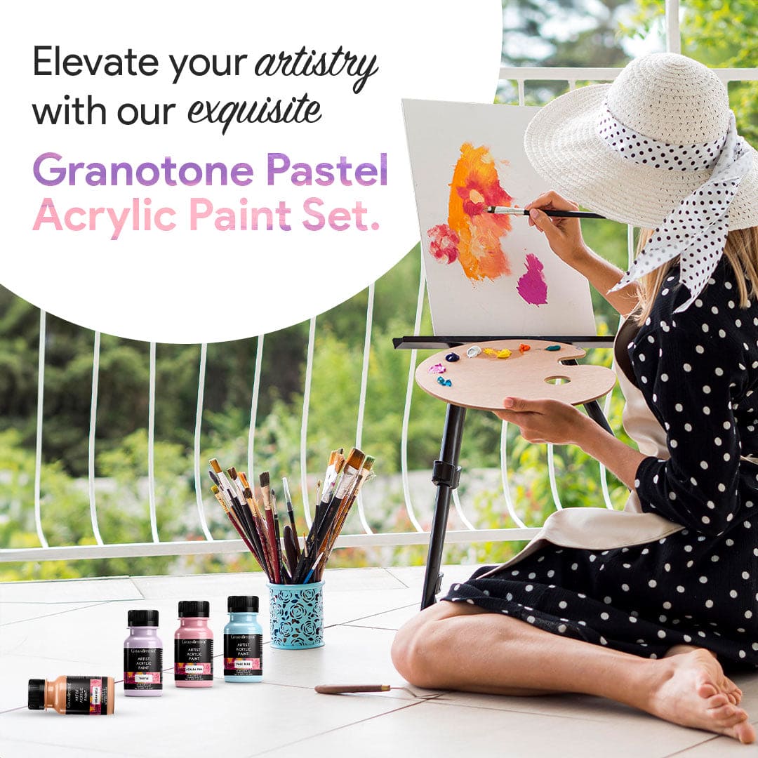 GRANOTONE Pastel Acrylic Paint Set - 6 Beautiful Colors, 50 ml Each - Perfect for Artists and Crafters - Image 3