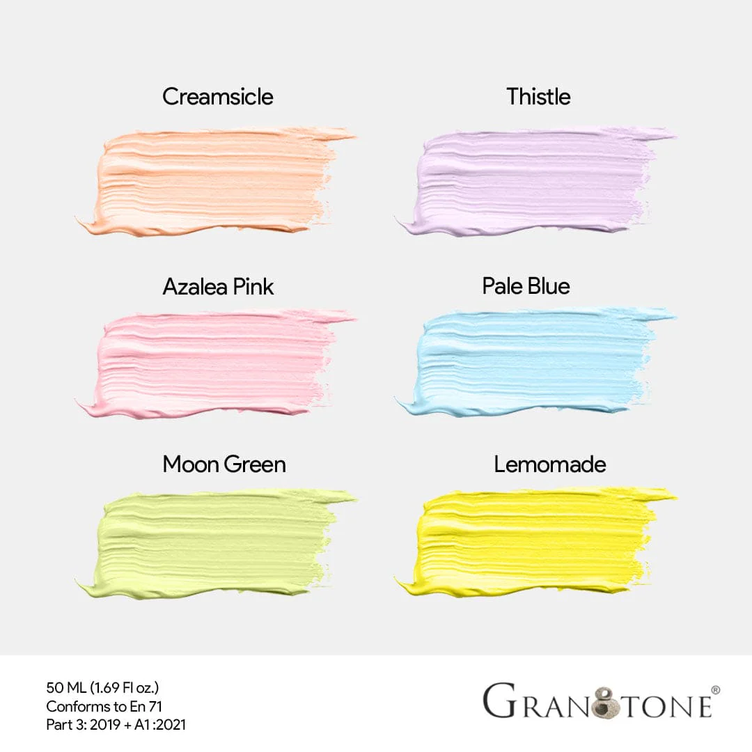 GRANOTONE Pastel Acrylic Paint Set - 6 Beautiful Colors, 50 ml Each - Perfect for Artists and Crafters - Image 7