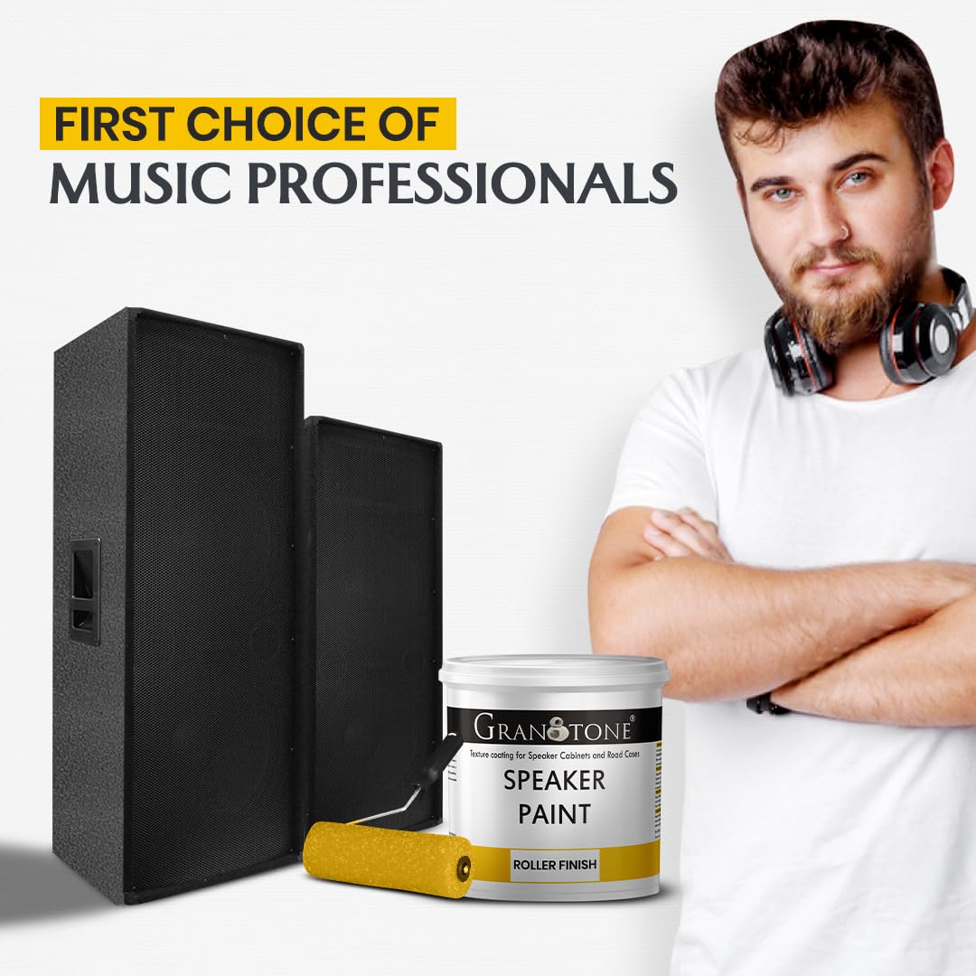Roller Grade Speaker Cabinet Texture Coating Paint { Black } 5 KG - Image 5