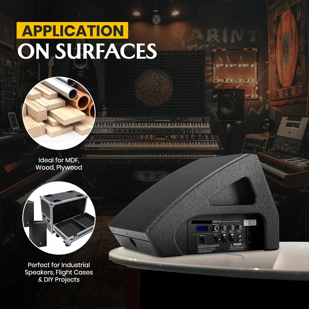 Roller Grade Speaker Cabinet Texture Coating Paint { Black } 5 KG - Image 8